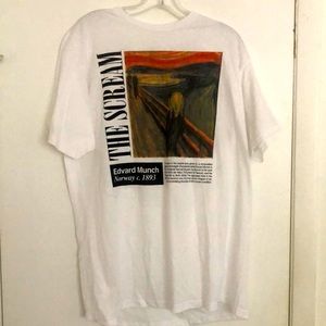 Edvard Munch The Scream white XL tee shirt
